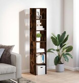 VidaXL Boekenkasten 2 st 30x30x80 cm bewerkt hout gerookt eikenkleurig