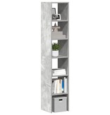 VidaXL Boekenkasten 2 st stapelbaar 30x30x80cm bewerkt hout betongrijs