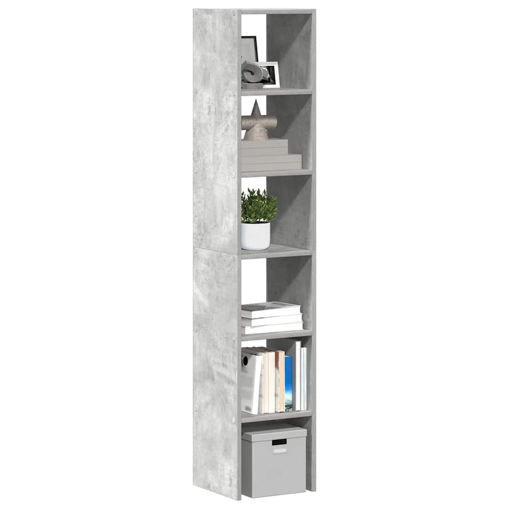VidaXL Boekenkasten 2 st stapelbaar 30x30x80cm bewerkt hout betongrijs