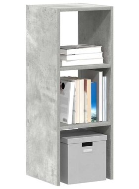 VidaXL Boekenkast stapelbaar 30x30x80 cm bewerkt hout betongrijs
