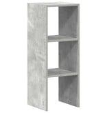 VidaXL Boekenkast stapelbaar 30x30x80 cm bewerkt hout betongrijs