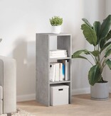 VidaXL Boekenkast stapelbaar 30x30x80 cm bewerkt hout betongrijs