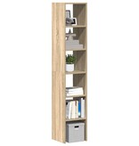 VidaXL Boekenkasten 2 st 30x30x80 cm bewerkt hout sonoma eiken