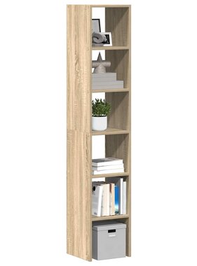 VidaXL Boekenkasten 2 st 30x30x80 cm bewerkt hout sonoma eiken