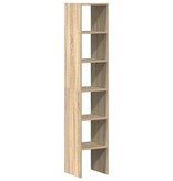 VidaXL Boekenkasten 2 st 30x30x80 cm bewerkt hout sonoma eiken