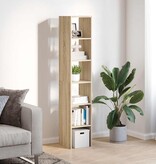 VidaXL Boekenkasten 2 st 30x30x80 cm bewerkt hout sonoma eiken