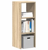 VidaXL Boekenkast stapelbaar 30x30x80 cm bewerkt hout sonoma eiken