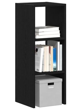 VidaXL Boekenkast stapelbaar 30x30x80 cm bewerkt hout zwart eikenkleur