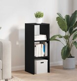 VidaXL Boekenkast stapelbaar 30x30x80 cm bewerkt hout zwart eikenkleur