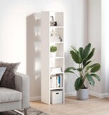 VidaXL Boekenkasten 2 st stapelbaar 30x30x80 cm bewerkt hout wit