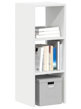 VidaXL Boekenkast stapelbaar 30x30x80 cm bewerkt hout wit