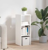 VidaXL Boekenkast stapelbaar 30x30x80 cm bewerkt hout wit