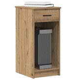 VidaXL Computertorenstandaard met lade 35x45x77 cm artisanaal eiken
