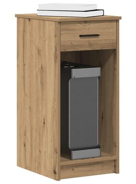VidaXL Computertorenstandaard met lade 35x45x77 cm artisanaal eiken