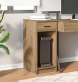 VidaXL Computertorenstandaard met lade 35x45x77 cm artisanaal eiken