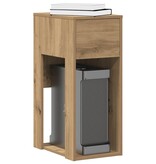 VidaXL Computertorenstandaard met lade 30x44x74 cm artisanaal eiken