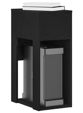 VidaXL Computertorenstandaard met lade 30x44x74 cm zwart