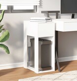 VidaXL Computertorenstandaard met lade 30x44x74 cm wit