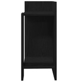 VidaXL Bijzettafels 2 st met plank 25,5x27x60 cm zwart