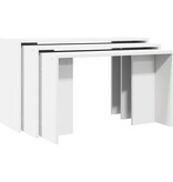 VidaXL 3-delige Tafeltjesset bewerkt hout wit