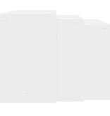 VidaXL 3-delige Tafeltjesset bewerkt hout wit