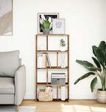 VidaXL Boekenkast 60x20x120 cm bewerkt hout oud houtkleurig