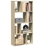 VidaXL Boekenkast 60x20x120 cm bewerkt hout sonoma eikenkleurig