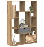 VidaXL Boekenkast 63x20x90 cm bewerkt hout artisanaal eikenkleurig