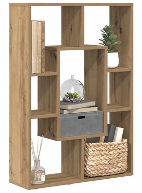 VidaXL Boekenkast 63x20x90 cm bewerkt hout artisanaal eikenkleurig