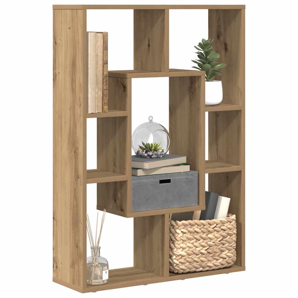 VidaXL Boekenkast 63x20x90 cm bewerkt hout artisanaal eikenkleurig