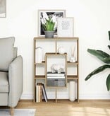 VidaXL Boekenkast 63x20x90 cm bewerkt hout artisanaal eikenkleurig