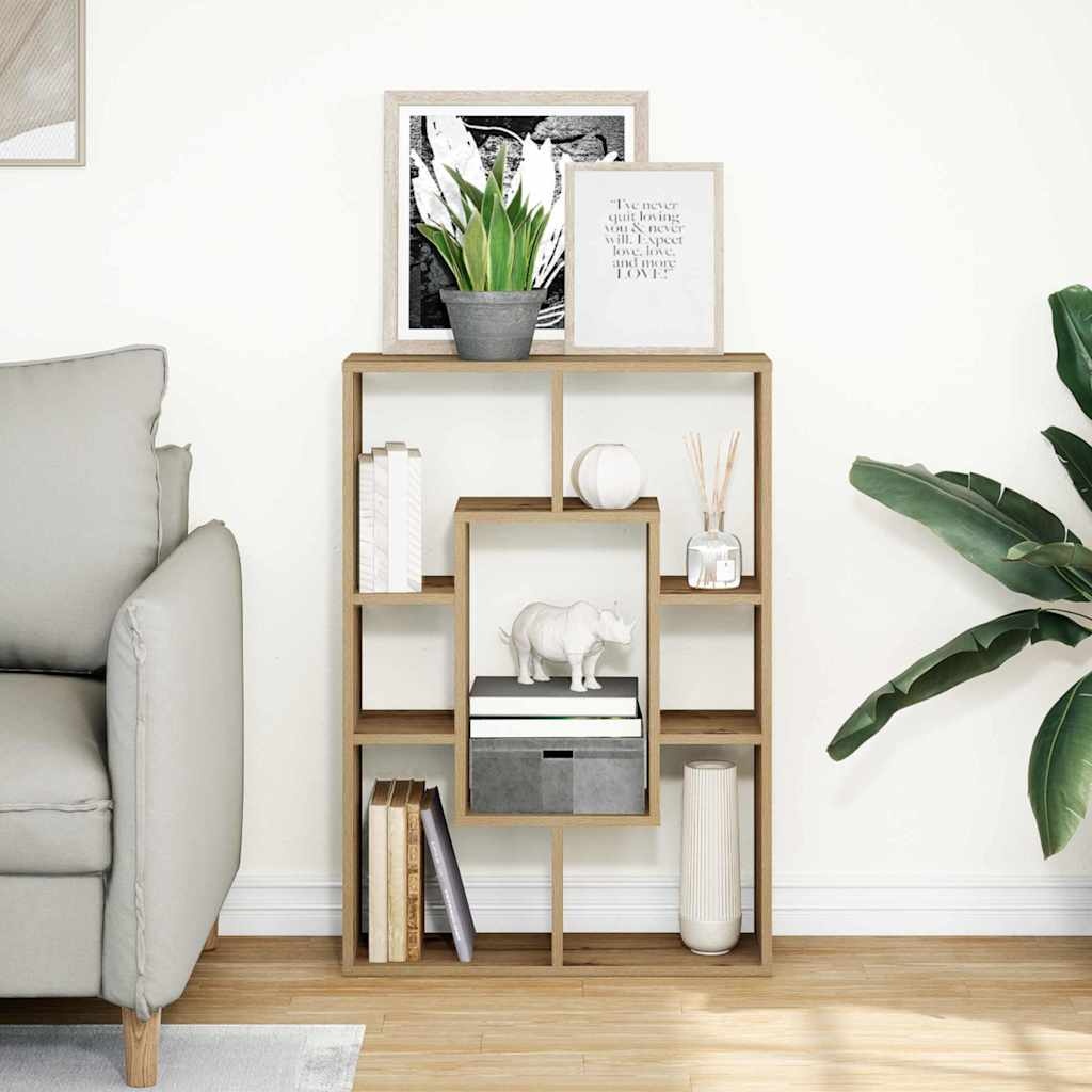 VidaXL Boekenkast 63x20x90 cm bewerkt hout artisanaal eikenkleurig