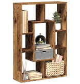VidaXL Boekenkast 63x20x90 cm bewerkt hout oud houtkleurig