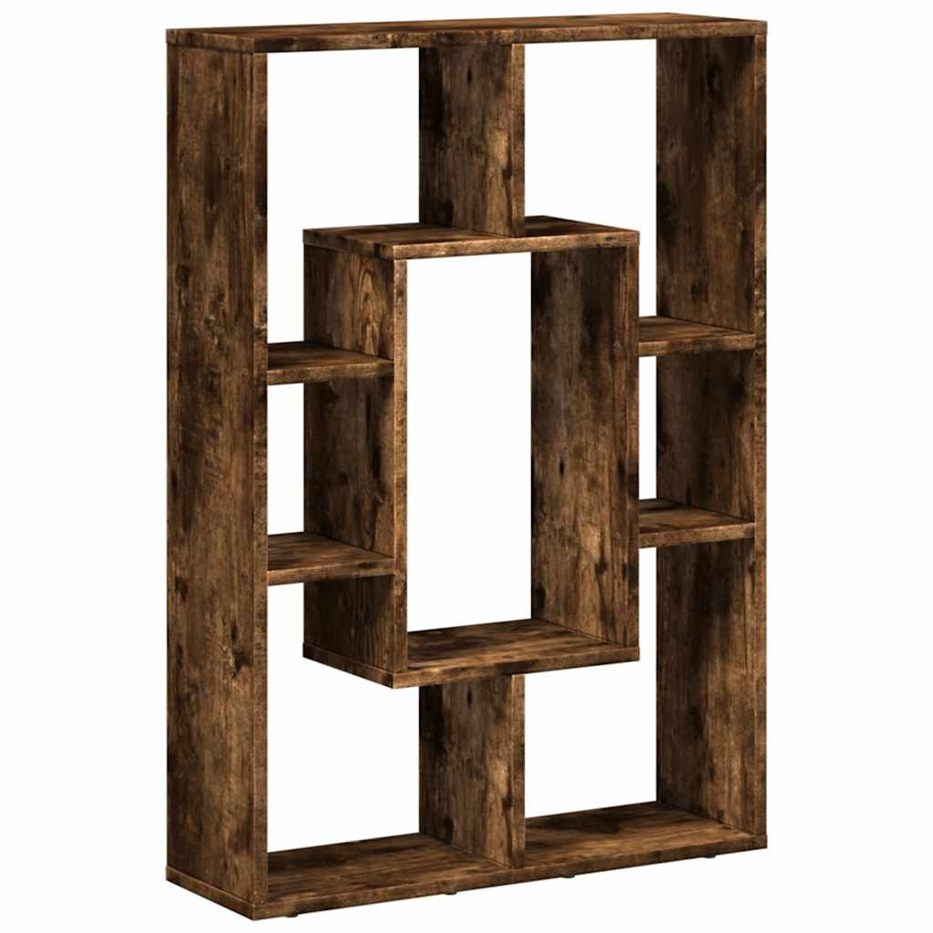 VidaXL Boekenkast 63x20x90 cm bewerkt hout gerookt eikenkleurig