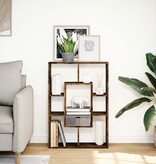 VidaXL Boekenkast 63x20x90 cm bewerkt hout gerookt eikenkleurig