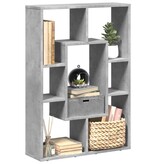 VidaXL Boekenkast 63x20x90 cm bewerkt hout betongrijs