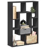VidaXL Boekenkast 63x20x90 cm bewerkt hout zwart