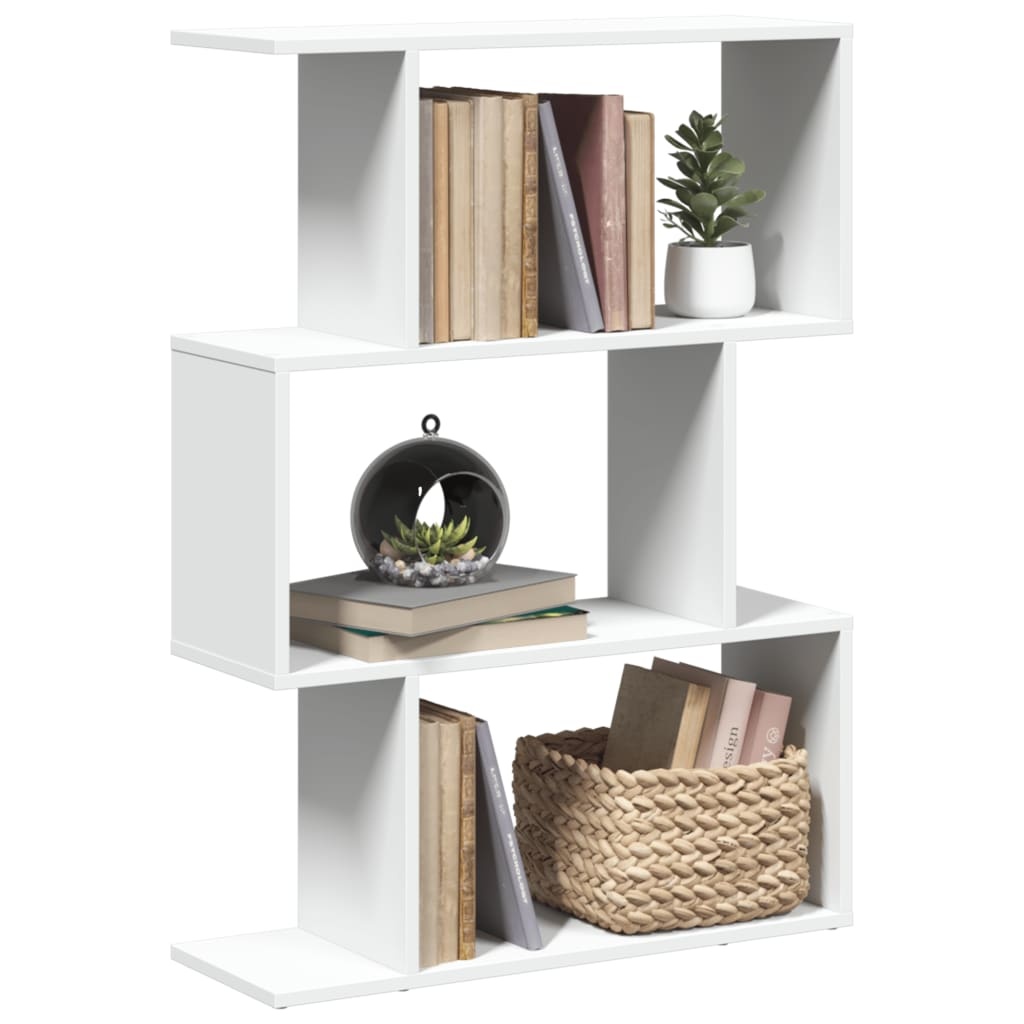 VidaXL Kamerscherm / boekenkast 3-laags 70x24x97 cm bewerkt hout wit