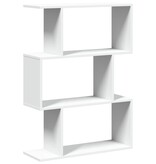 VidaXL Kamerscherm / boekenkast 3-laags 70x24x97 cm bewerkt hout wit