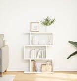 VidaXL Kamerscherm / boekenkast 3-laags 70x24x97 cm bewerkt hout wit