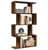 VidaXL Kamerscherm / boekenkast 4-laags 70x24x129 cm hout gerookt eik