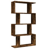 VidaXL Kamerscherm / boekenkast 4-laags 70x24x129 cm hout gerookt eik