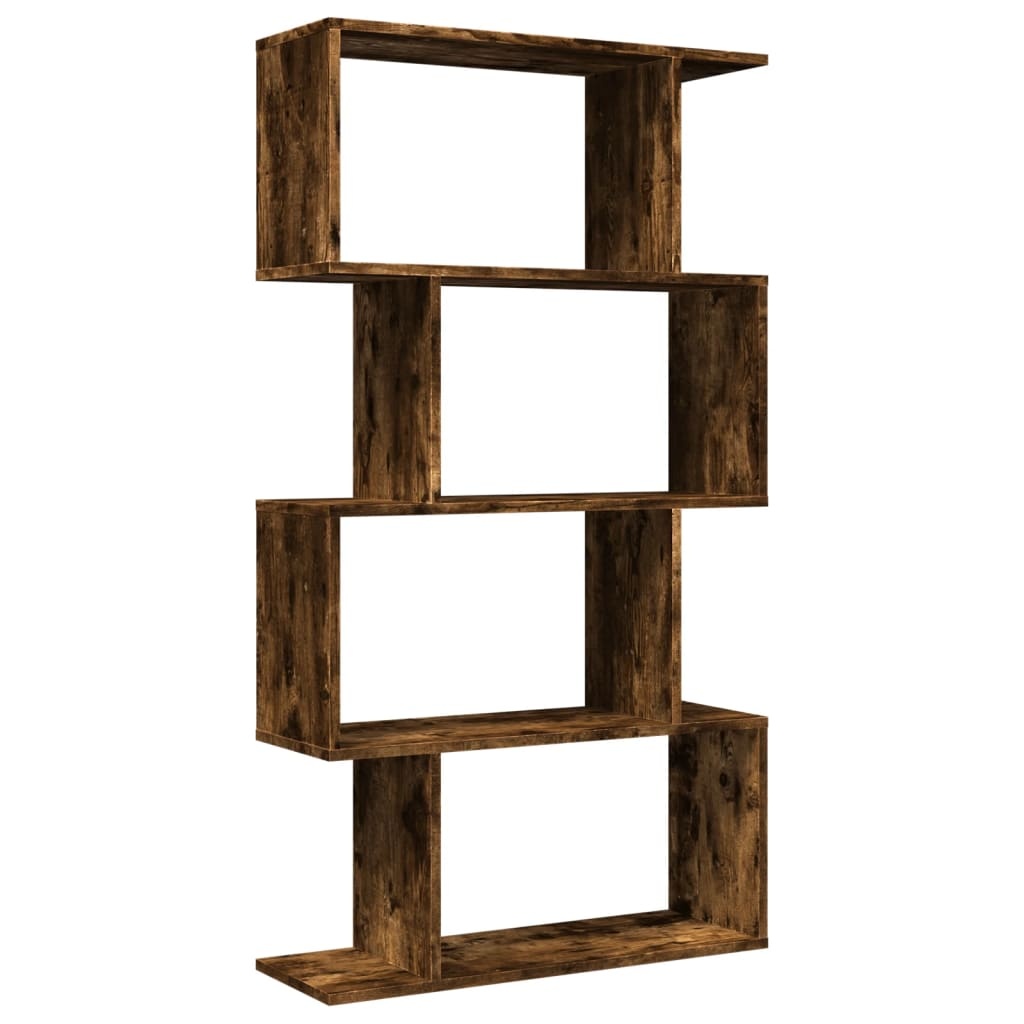 VidaXL Kamerscherm / boekenkast 4-laags 70x24x129 cm hout gerookt eik