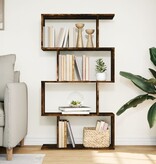 VidaXL Kamerscherm / boekenkast 4-laags 70x24x129 cm hout gerookt eik