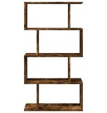 VidaXL Kamerscherm / boekenkast 4-laags 70x24x129 cm hout gerookt eik