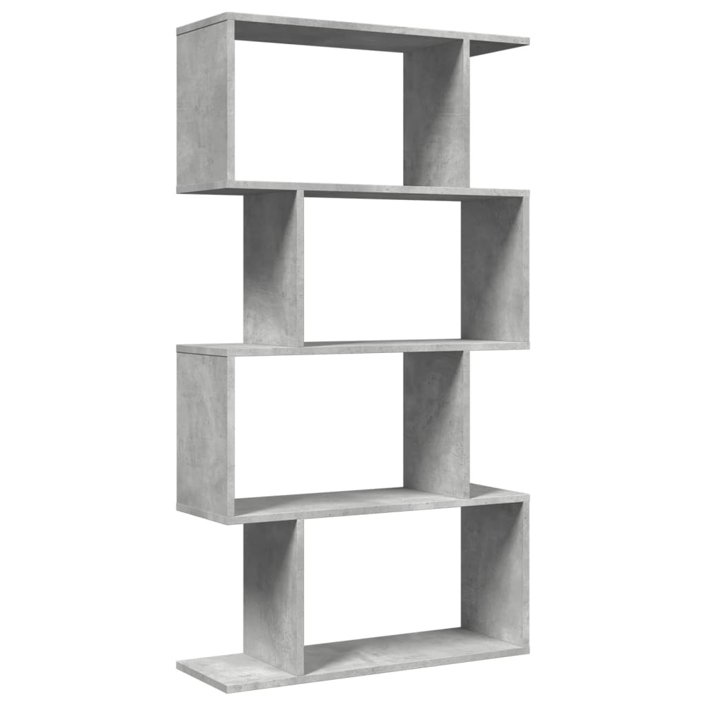 VidaXL Kamerscherm / boekenkast 4-laags 70x24x129 cm hout betongrijs