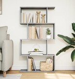 VidaXL Kamerscherm / boekenkast 4-laags 70x24x129 cm hout betongrijs