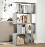 VidaXL Kamerscherm / boekenkast 4-laags 70x24x129 cm hout betongrijs