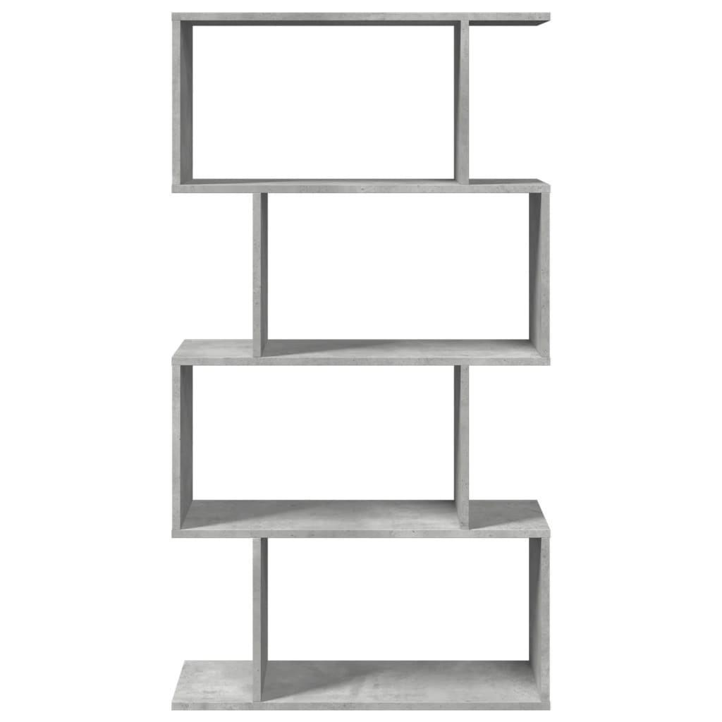 VidaXL Kamerscherm / boekenkast 4-laags 70x24x129 cm hout betongrijs