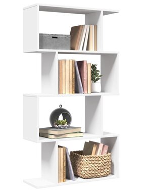 VidaXL Kamerscherm / boekenkast 4-laags 70x24x129 cm bewerkt hout wit
